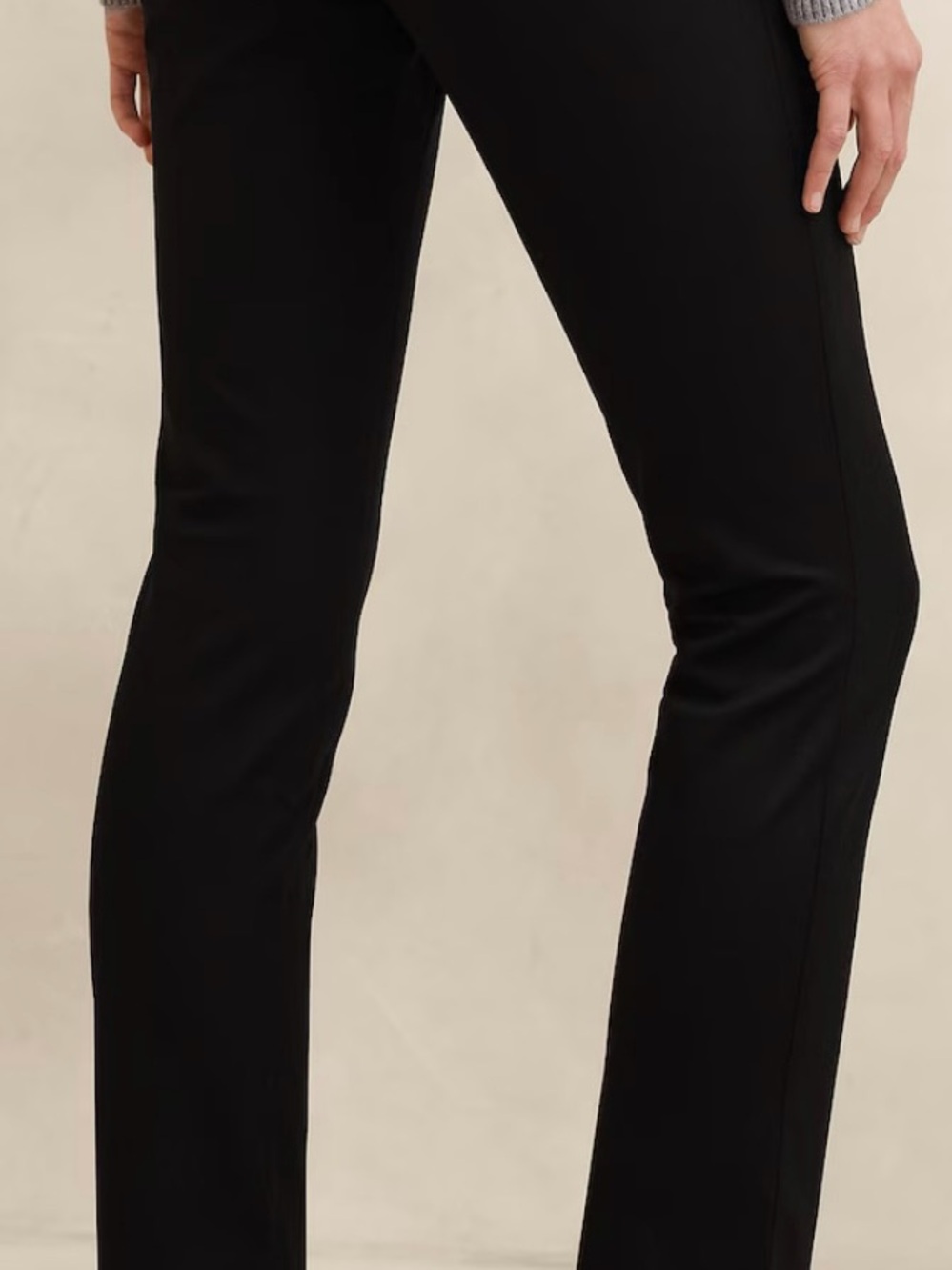Classic Black Straight-Leg Women's Pants